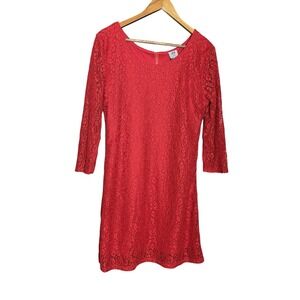 JM Jonathan Martin Lace Red Vamp Holiday Party Christmas